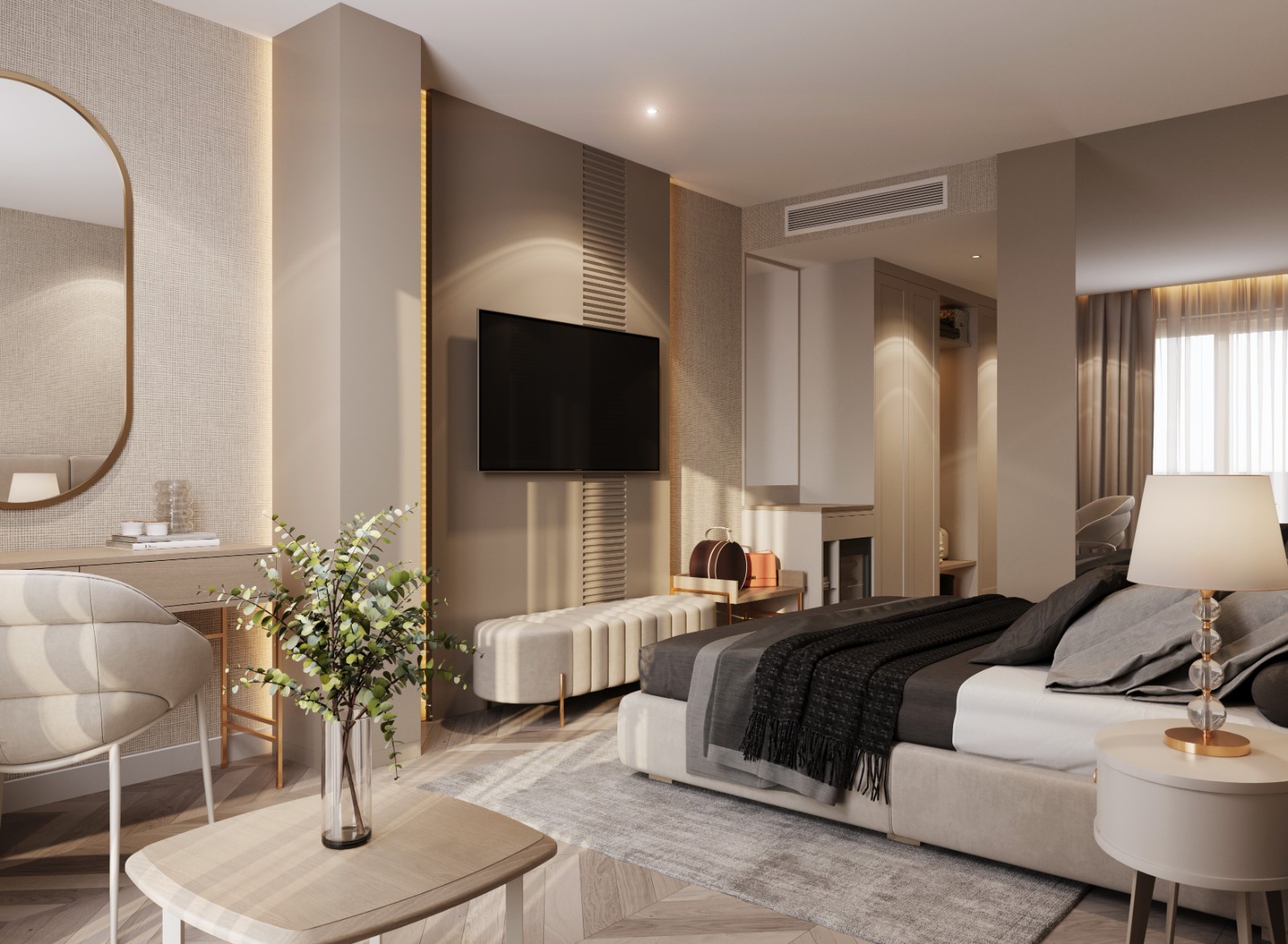 Twin standard (bez balkona + pogled na grad + sofa)